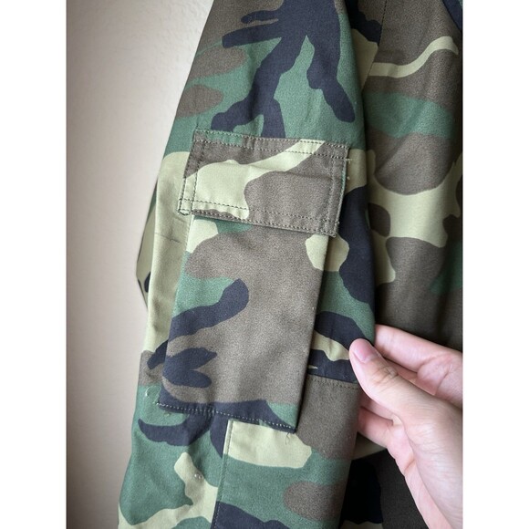 US Military Gore-Tex Woodland Camo Cold Weather Hooded Parka Jacket Small/Reg - Picture 10 of 13